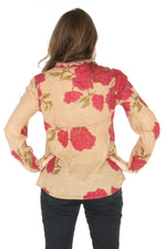 Load image into Gallery viewer, Floral Printed Button-Down Tunic with Colorful Embroidery
