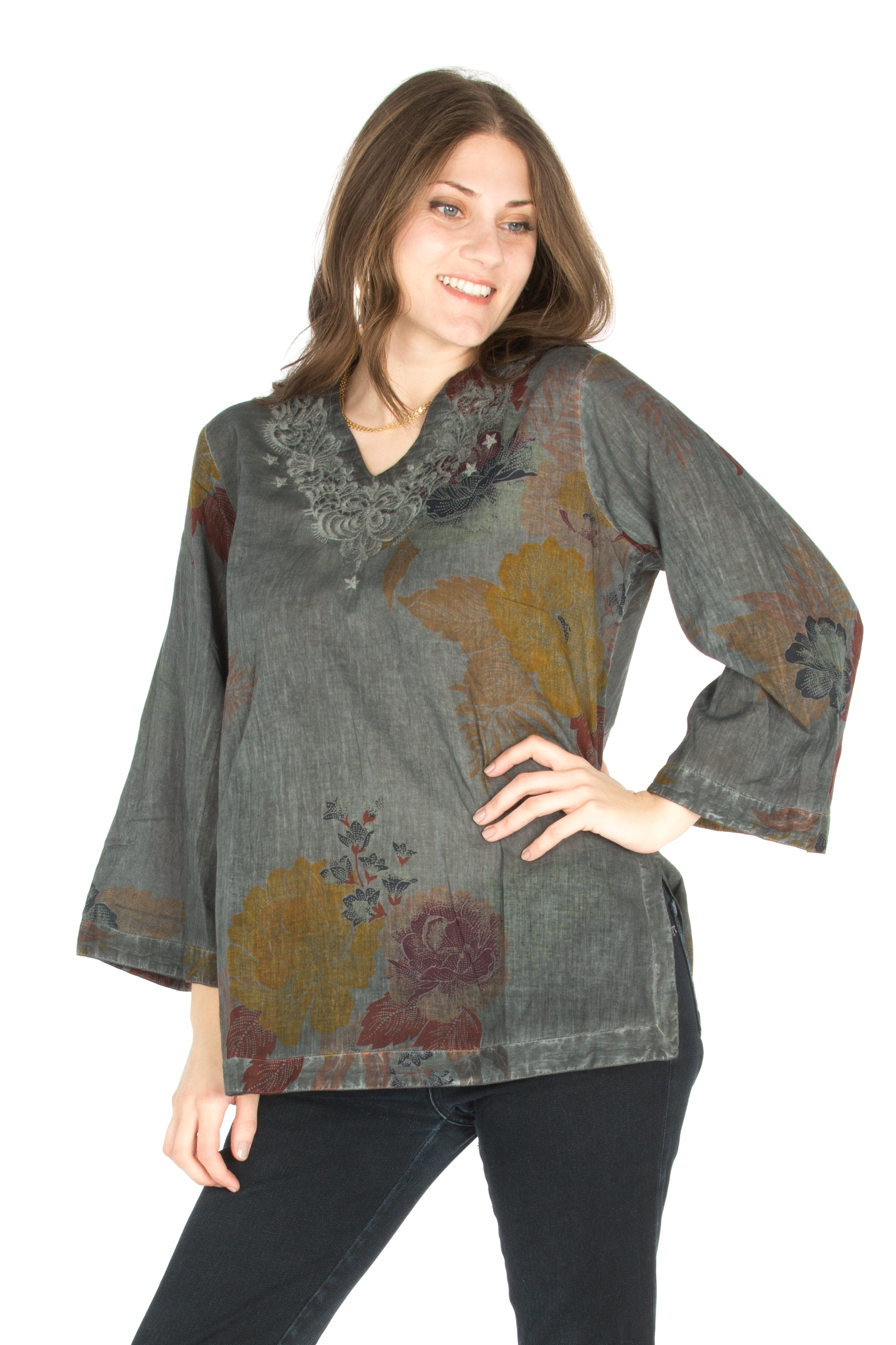 Vintage Boho Tunic with Embroidery