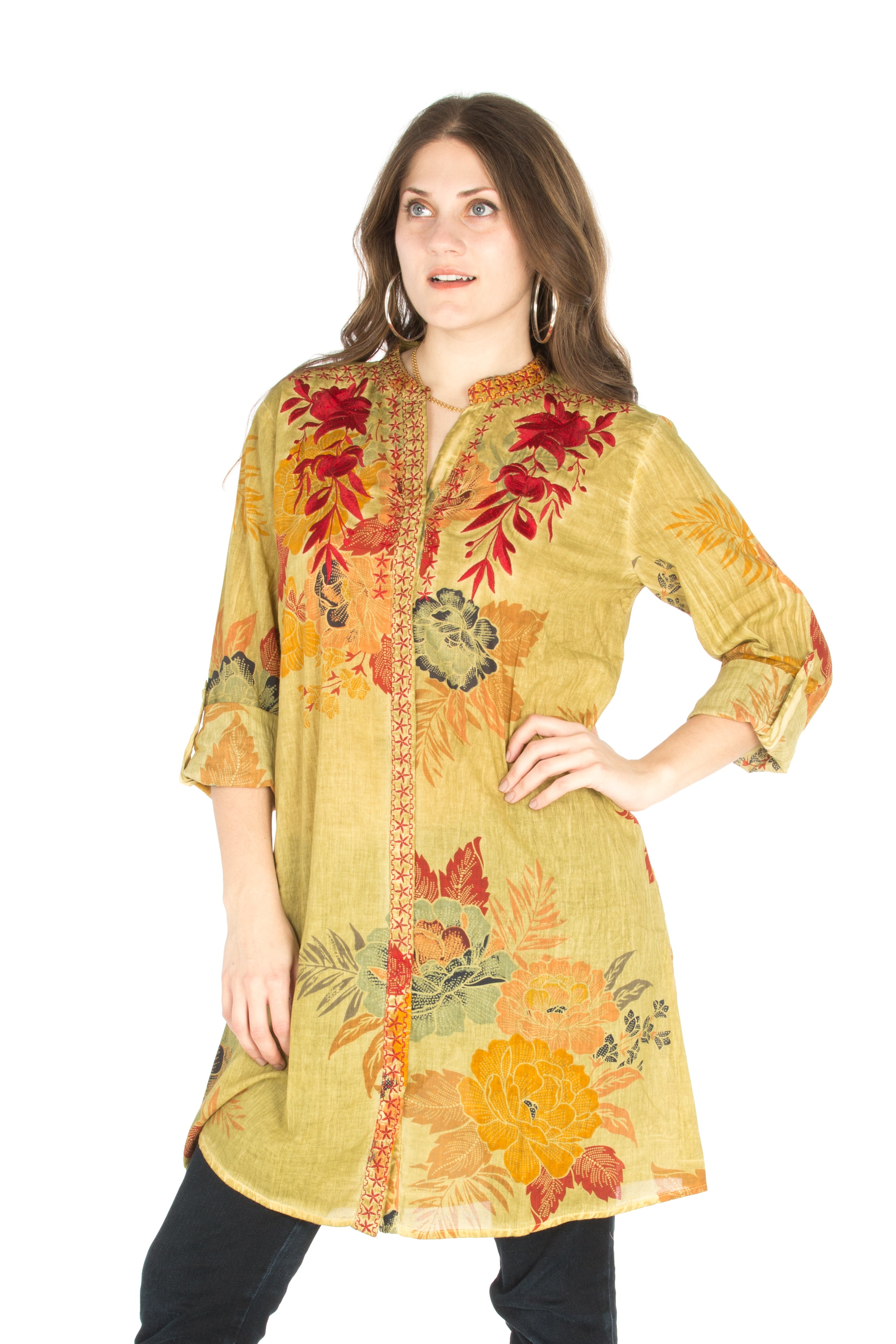 Vintage Boho Tunic with Embroidery