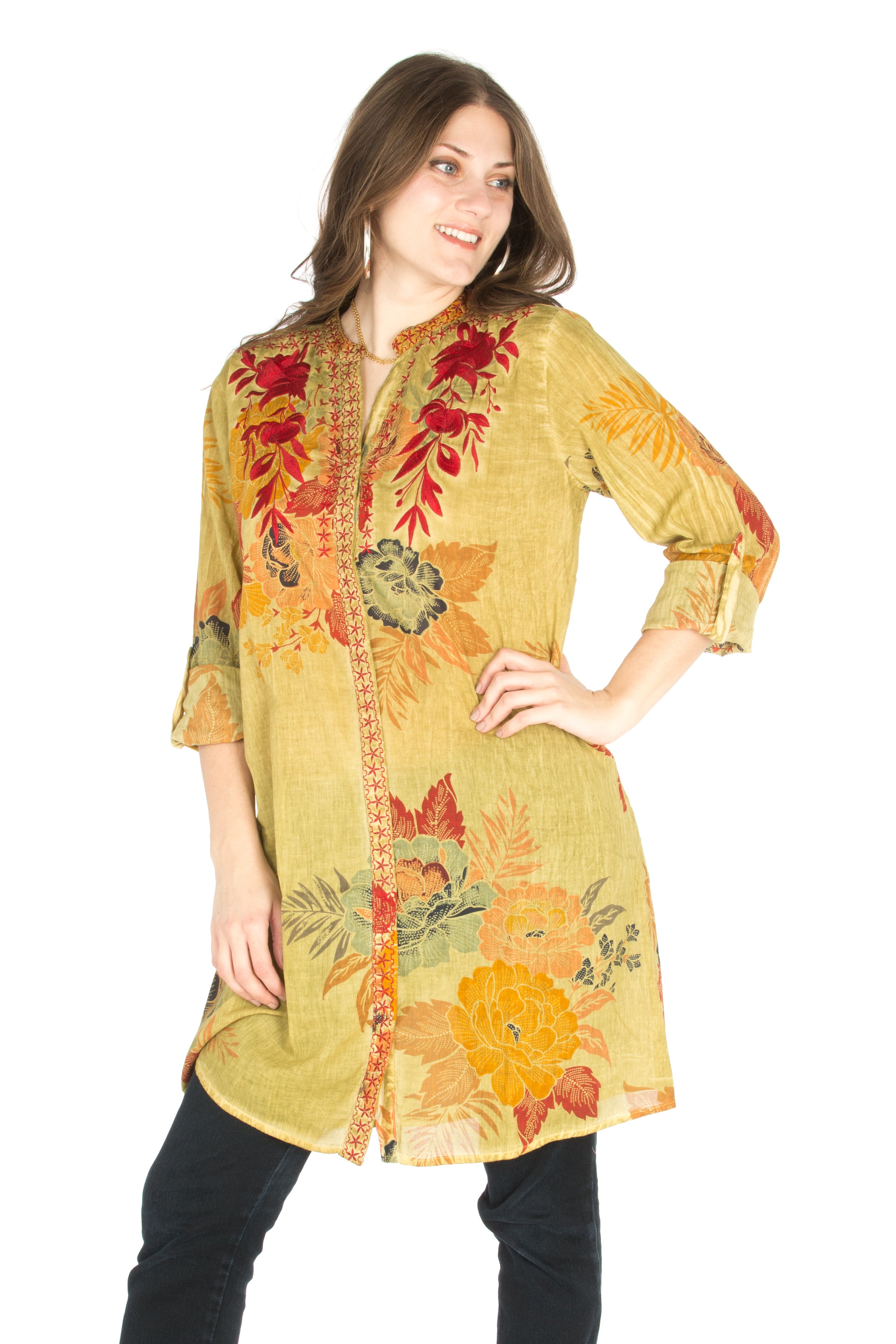 Vintage Boho Tunic with Embroidery