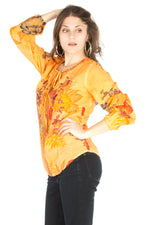 Load image into Gallery viewer, Floral Boho Top with Draw Strings and Embroidery
