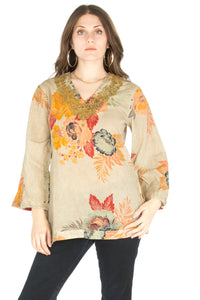 Vintage Boho Tunic with Embroidery