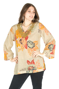 Vintage Boho Tunic with Embroidery