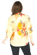 Load image into Gallery viewer, Floral Boho Top with Draw Strings and Embroidery
