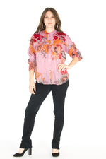 Load image into Gallery viewer, Floral Boho Top with Draw Strings and Embroidery
