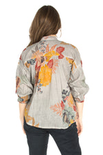 Load image into Gallery viewer, Floral Boho Top with Draw Strings and Embroidery
