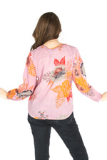 Load image into Gallery viewer, Floral Boho Top with Draw Strings and Embroidery
