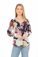 Load image into Gallery viewer, Floral Printed V-neck Tunic
