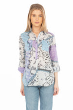 Load image into Gallery viewer, Patchwork Print Button-Down Shirt
