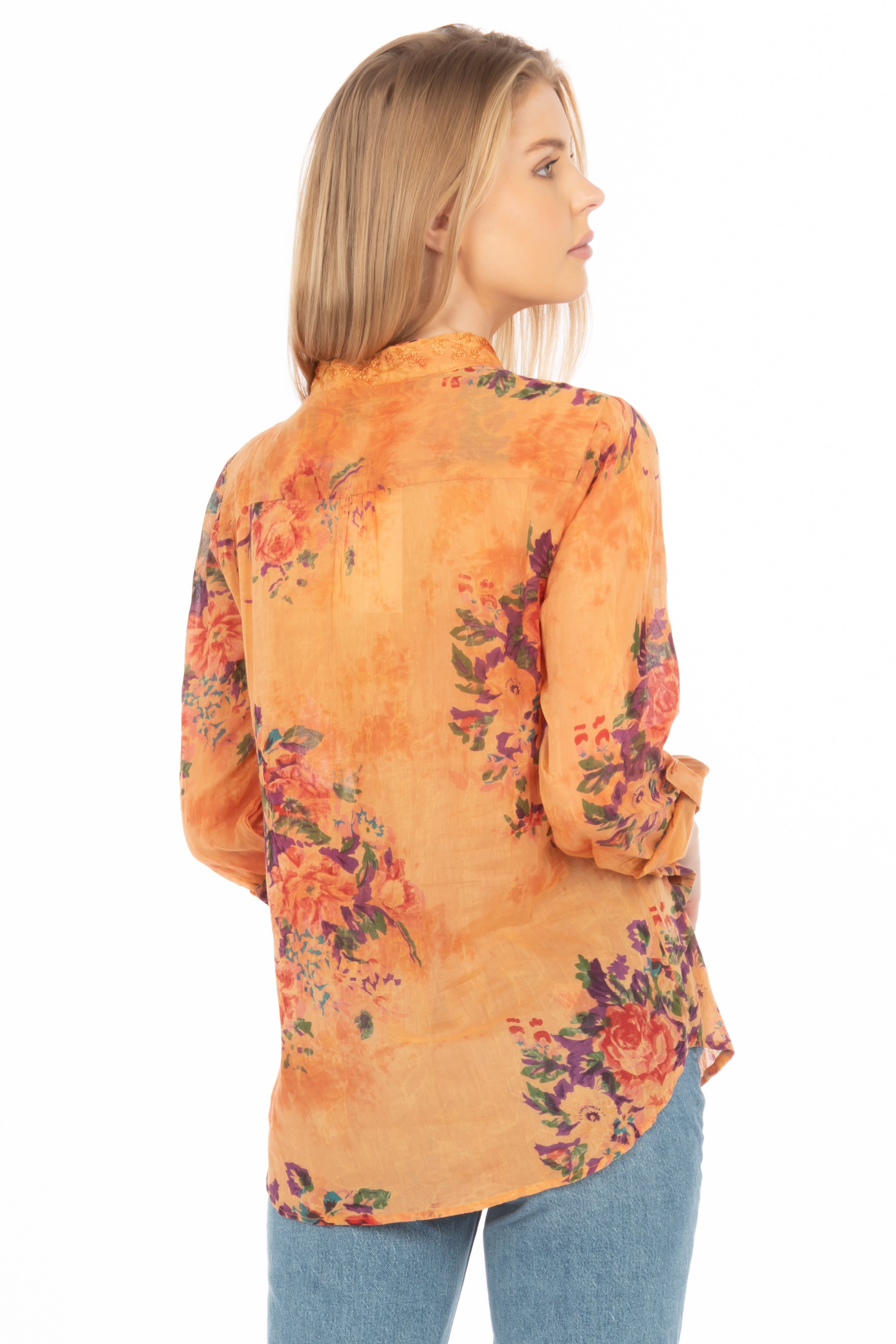 Vintage Tunic with Floral Embroidery