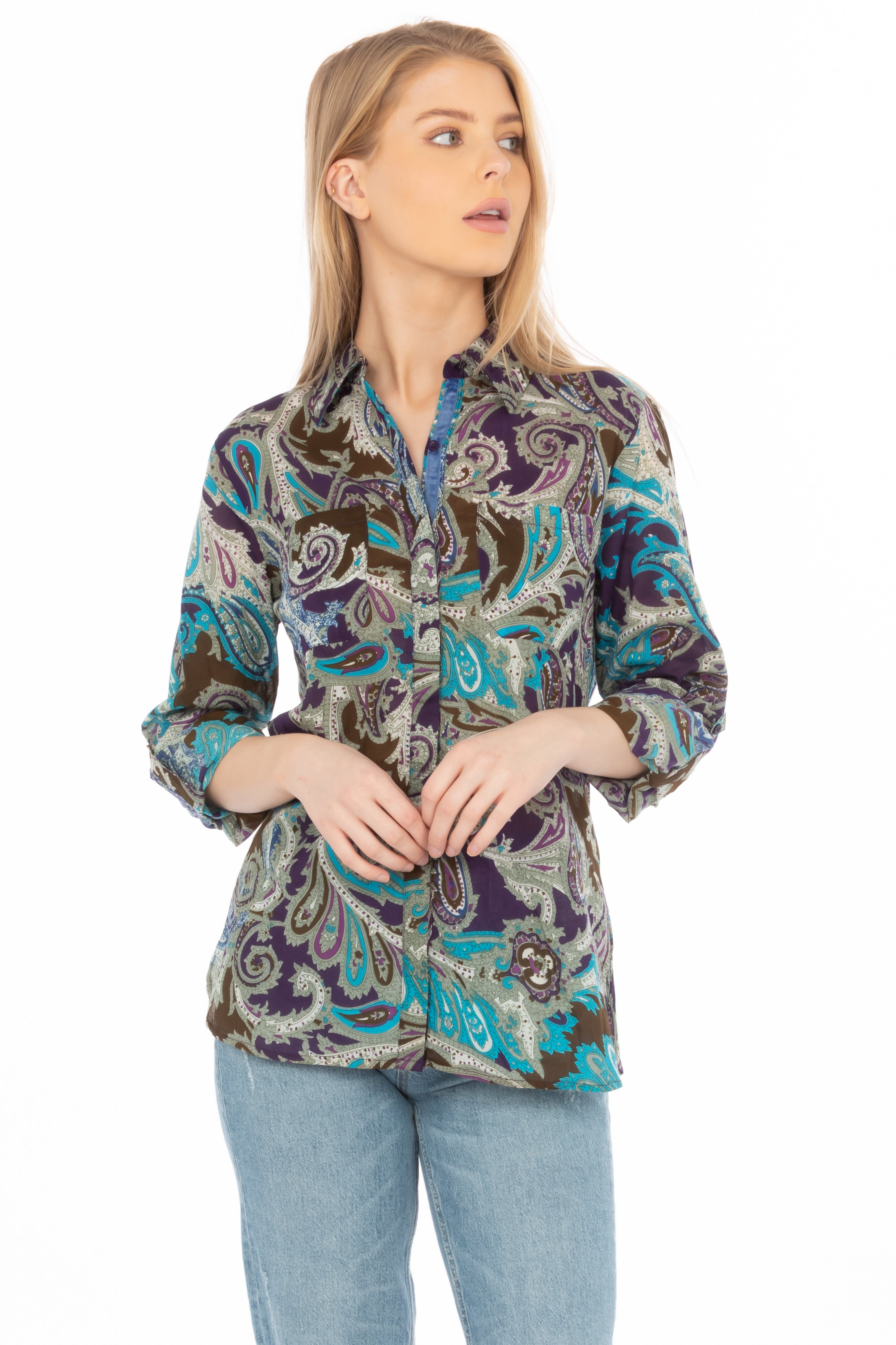 Paisley Button-Down Shirt