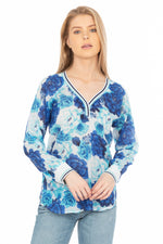 Load image into Gallery viewer, Floral Printed V-neck Tunic
