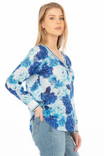 Load image into Gallery viewer, Floral Printed V-neck Tunic
