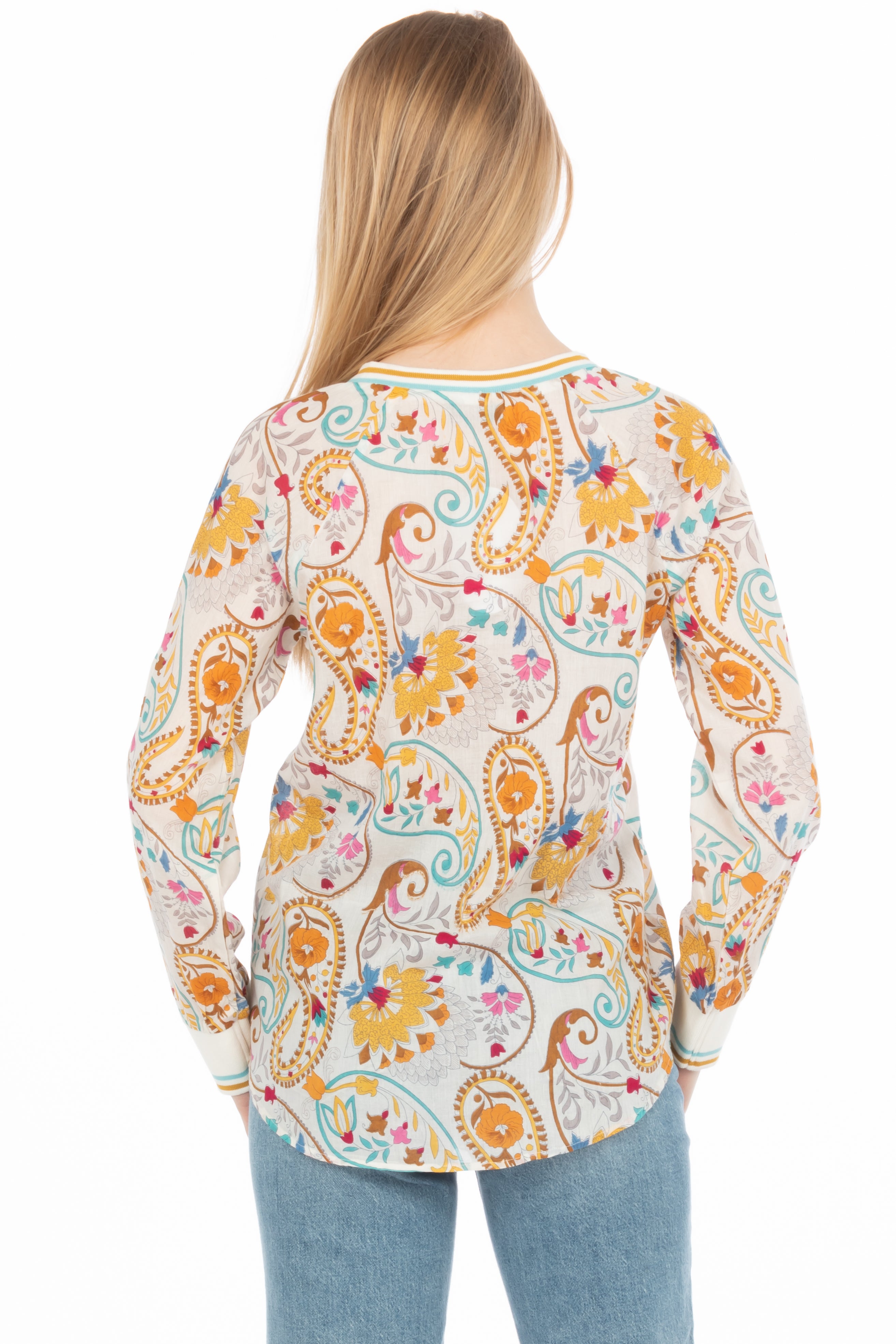 Floral Paisley V-neck Tunic