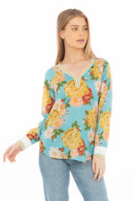 Load image into Gallery viewer, Floral Printed V-neck Tunic
