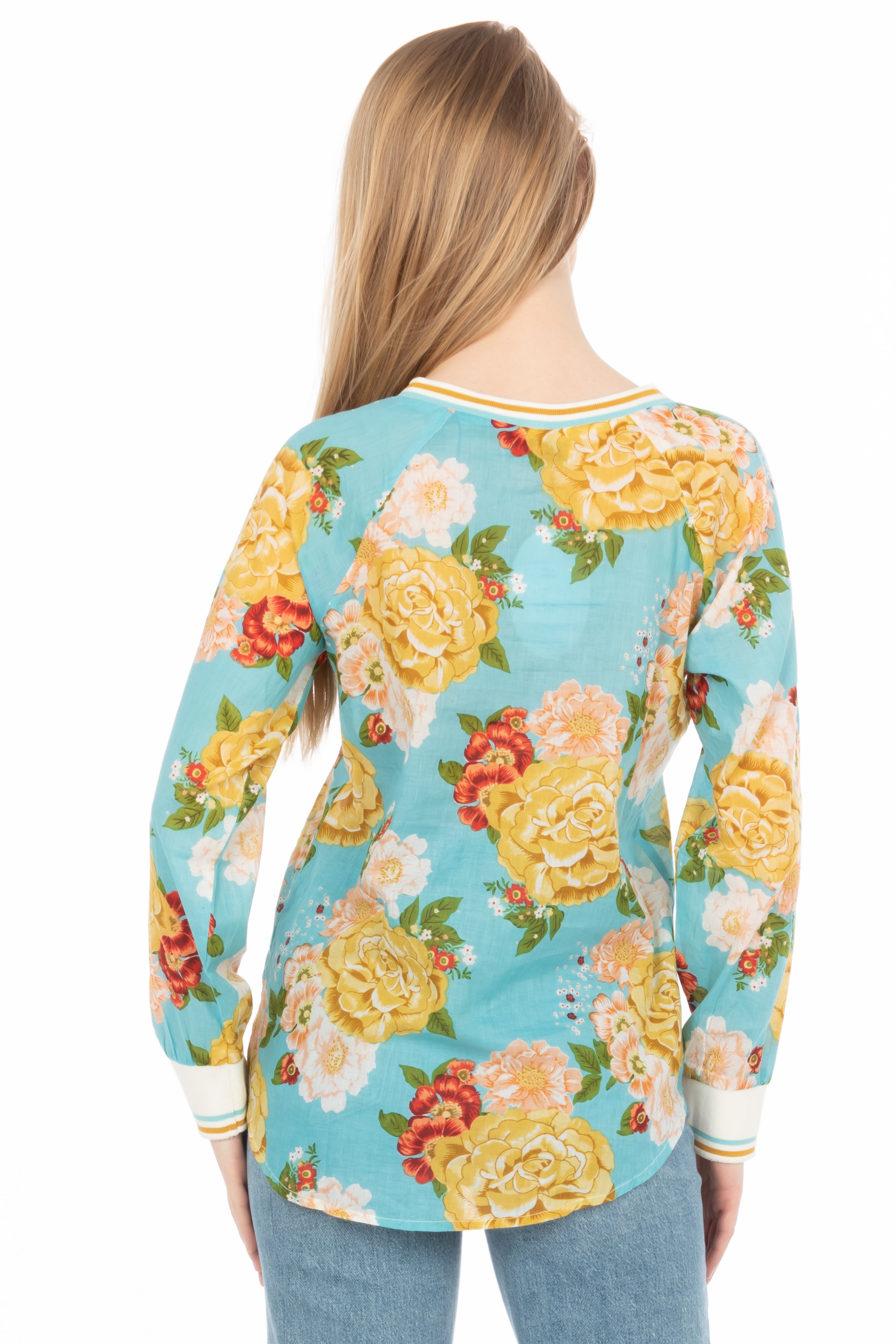 Floral Printed V-neck Tunic