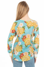 Load image into Gallery viewer, Floral Printed V-neck Tunic
