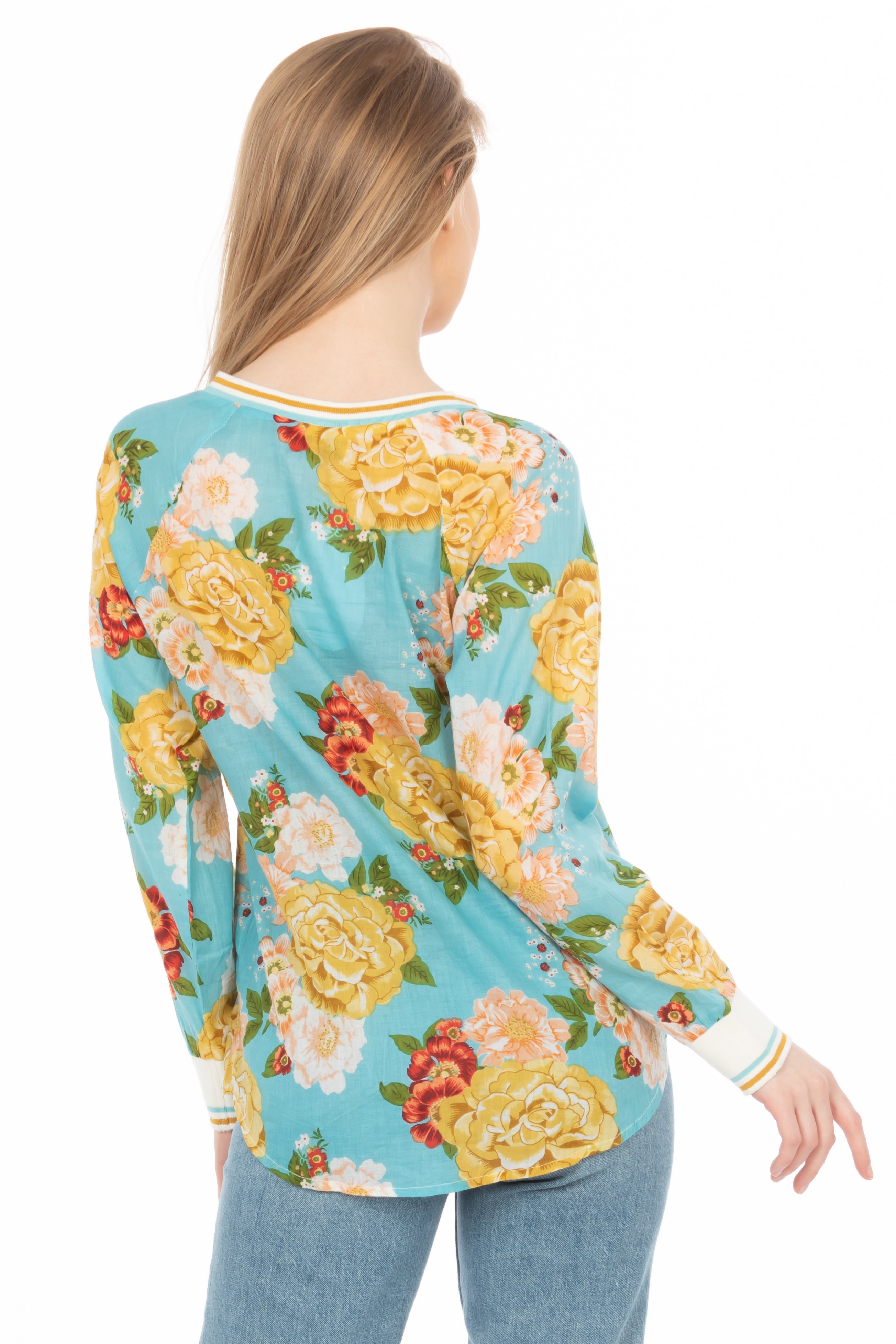 Floral Printed V-neck Tunic