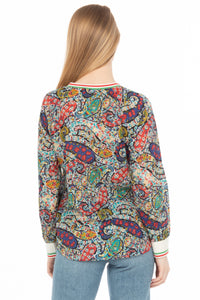 Floral Paisley V-neck Tunic