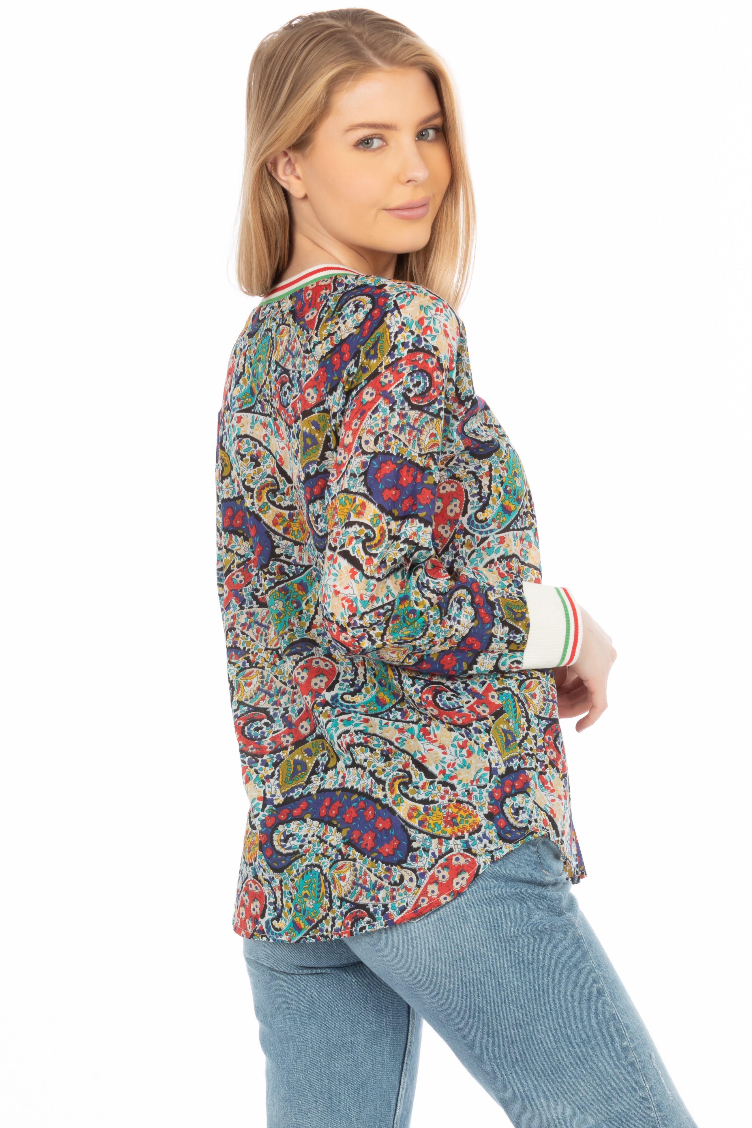 Floral Paisley V-neck Tunic