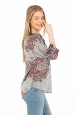 Load image into Gallery viewer, Vintage Tunic with Floral Embroidery
