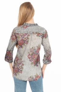 Vintage Tunic with Floral Embroidery