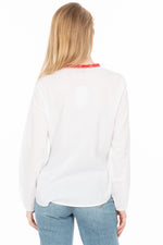 Load image into Gallery viewer, White Boho Blouse with Floral Embroidery
