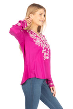 Load image into Gallery viewer, Boho Tunic with Floral Paisley Embroidery
