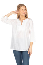 Load image into Gallery viewer, White Boho Tunic with Embroidery
