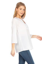 Load image into Gallery viewer, White Boho Tunic with Embroidery
