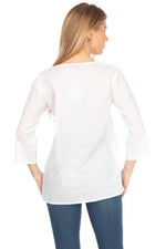 Load image into Gallery viewer, White Boho Tunic with Embroidery
