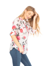 Load image into Gallery viewer, Button Down Floral Printed Tunic
