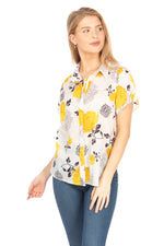 Load image into Gallery viewer, Floral Short Sleeve Button Down Shirt
