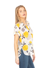 Load image into Gallery viewer, Floral Short Sleeve Button Down Shirt
