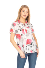 Load image into Gallery viewer, Floral Short Sleeve Button Down Shirt
