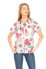 Load image into Gallery viewer, Floral Short Sleeve Button Down Shirt
