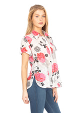 Load image into Gallery viewer, Floral Short Sleeve Button Down Shirt
