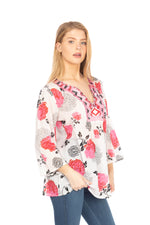 Load image into Gallery viewer, Floral Boho Tunic with Embroidery
