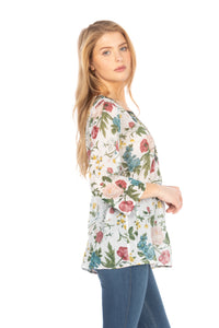 Floral Boho Tunic with Embroidery