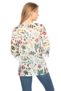 Floral Boho Tunic with Embroidery