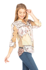 Load image into Gallery viewer, Patchwork Print Tunic
