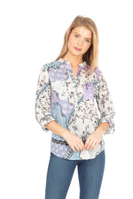 Load image into Gallery viewer, Patchwork Print Tunic
