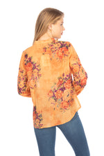 Load image into Gallery viewer, Floral Boho Button-Down Top with Draw Strings
