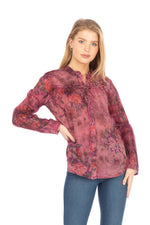 Load image into Gallery viewer, Floral Boho Button-Down Top with Draw Strings
