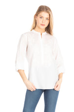 Load image into Gallery viewer, White Tunic with Paisley Embroidery
