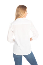 Load image into Gallery viewer, White Tunic with Paisley Embroidery
