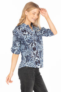 Floral Print Button-Down Shirt