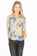 Load image into Gallery viewer, Patchwork Print Button-Down Shirt
