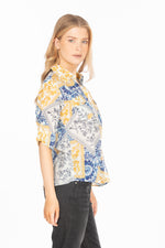 Load image into Gallery viewer, Patchwork Print Button-Down Shirt
