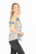 Load image into Gallery viewer, Patchwork Print Button-Down Shirt
